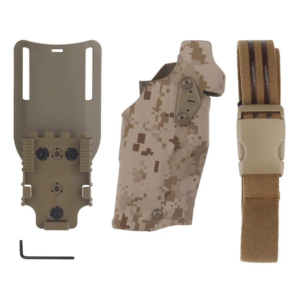 Funda táctica para pistola Glock 17/19 con luz X300U-A y QLS - imagen 3