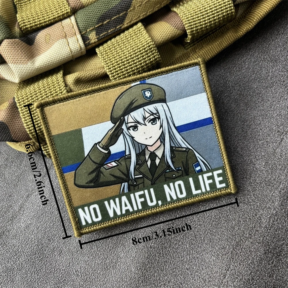 Parche táctico anime moral militar con velcro para mochila - imagen 3