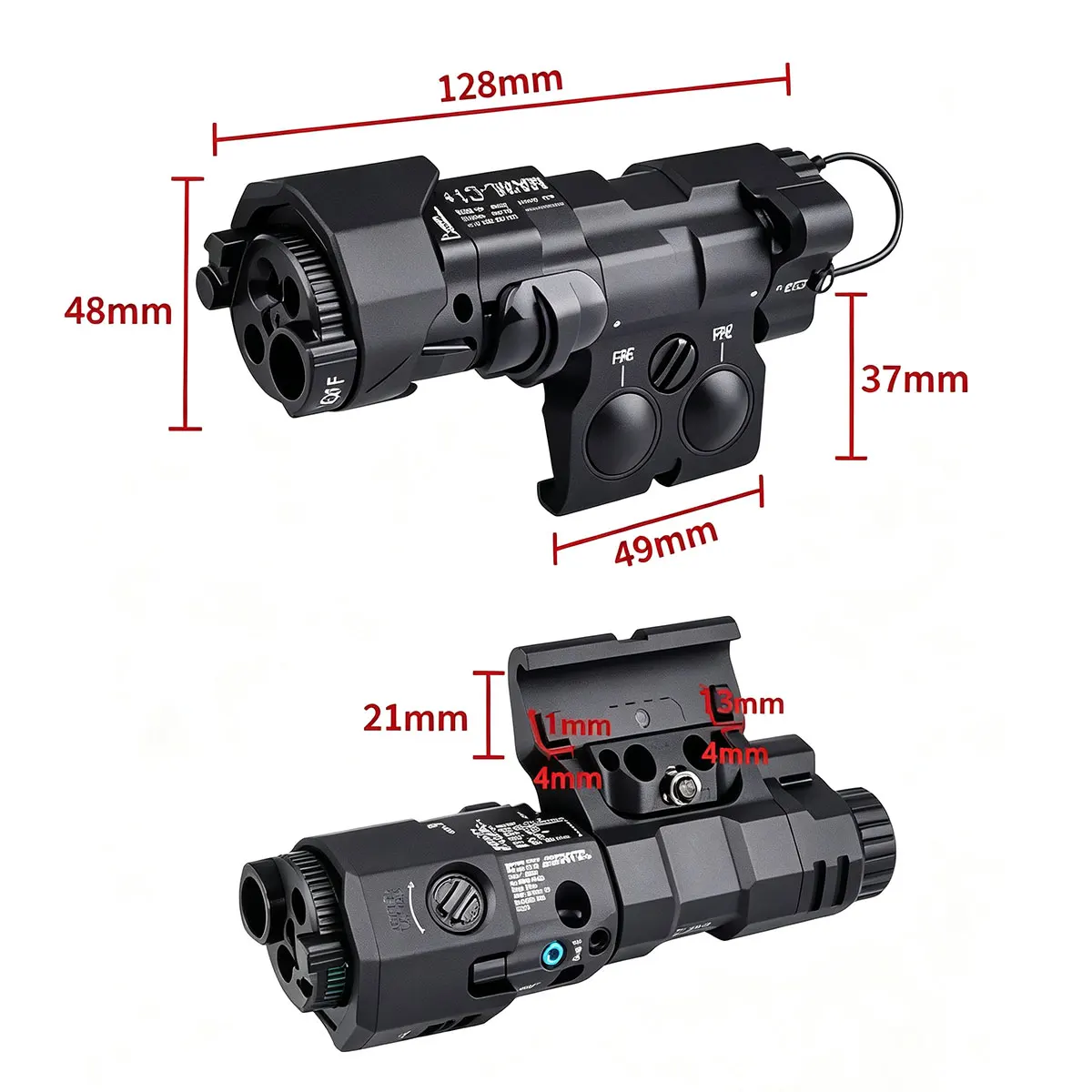 MAWL-C1 Linterna láser IR táctica para airsoft con doble interruptor - imagen 3