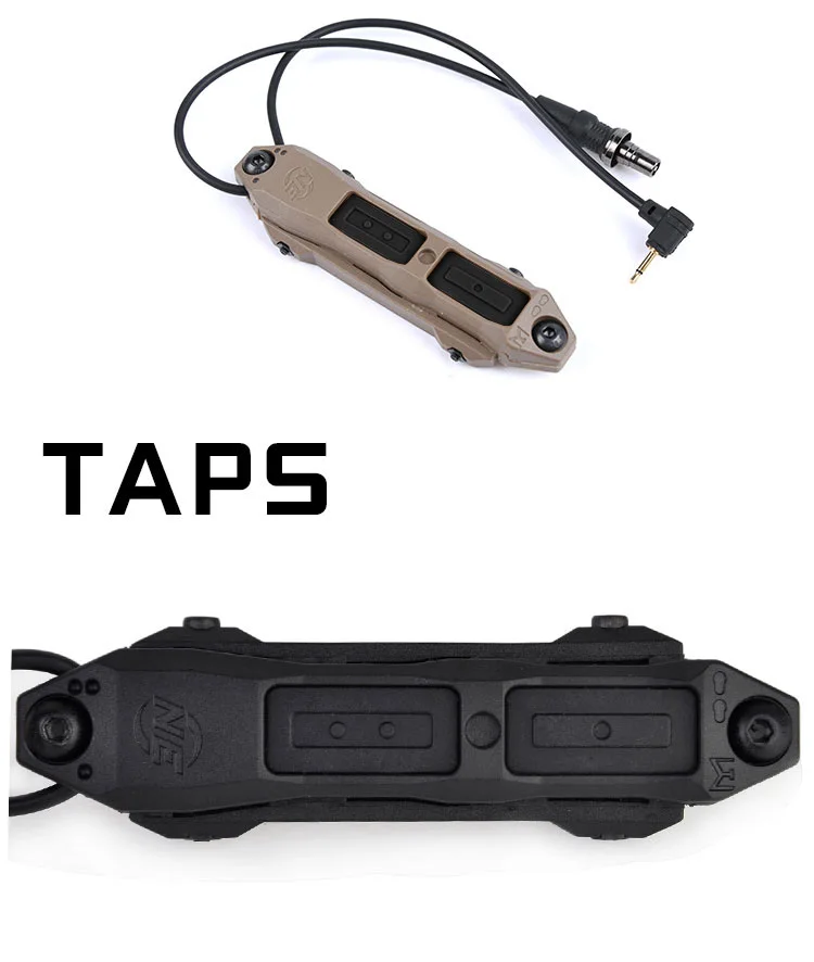 Interruptor de función Dual remoto de presión aumentada táctica WADSN para Mlok Keymod DBAL A2 PEQ 15 NGAL MAWL