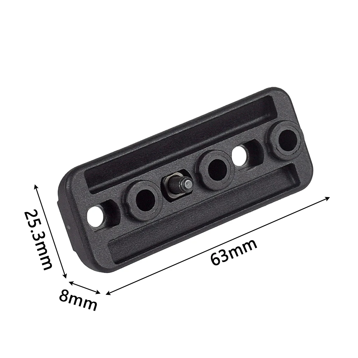 Adaptador bípode trípode mariposa Picatinny KeyMod – liberación rápida - imagen 2