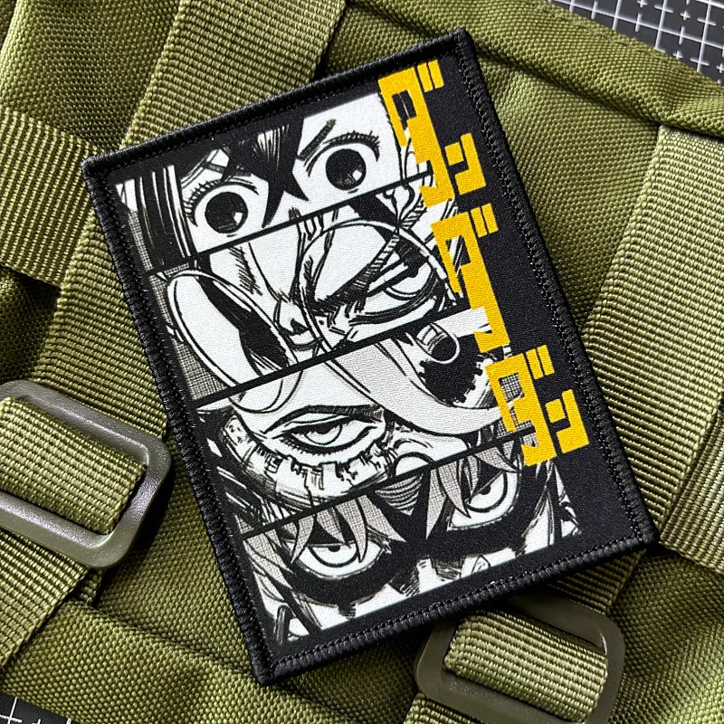 Parche táctico anime japonés Ojos con velcro para mochila - imagen 2