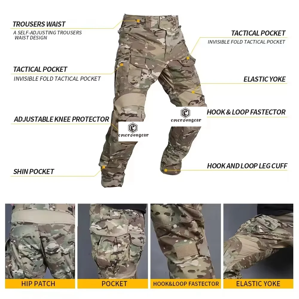 Detalle de la prenda táctica EMERSONGEAR E3
