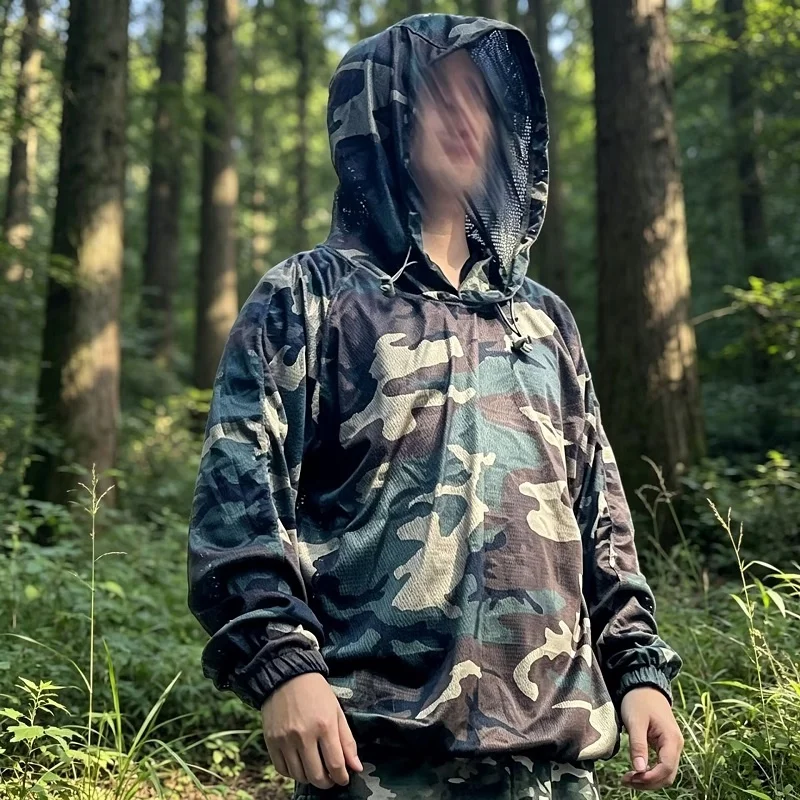 Woodland AOR1 Abrigo táctico de malla con capucha hombre