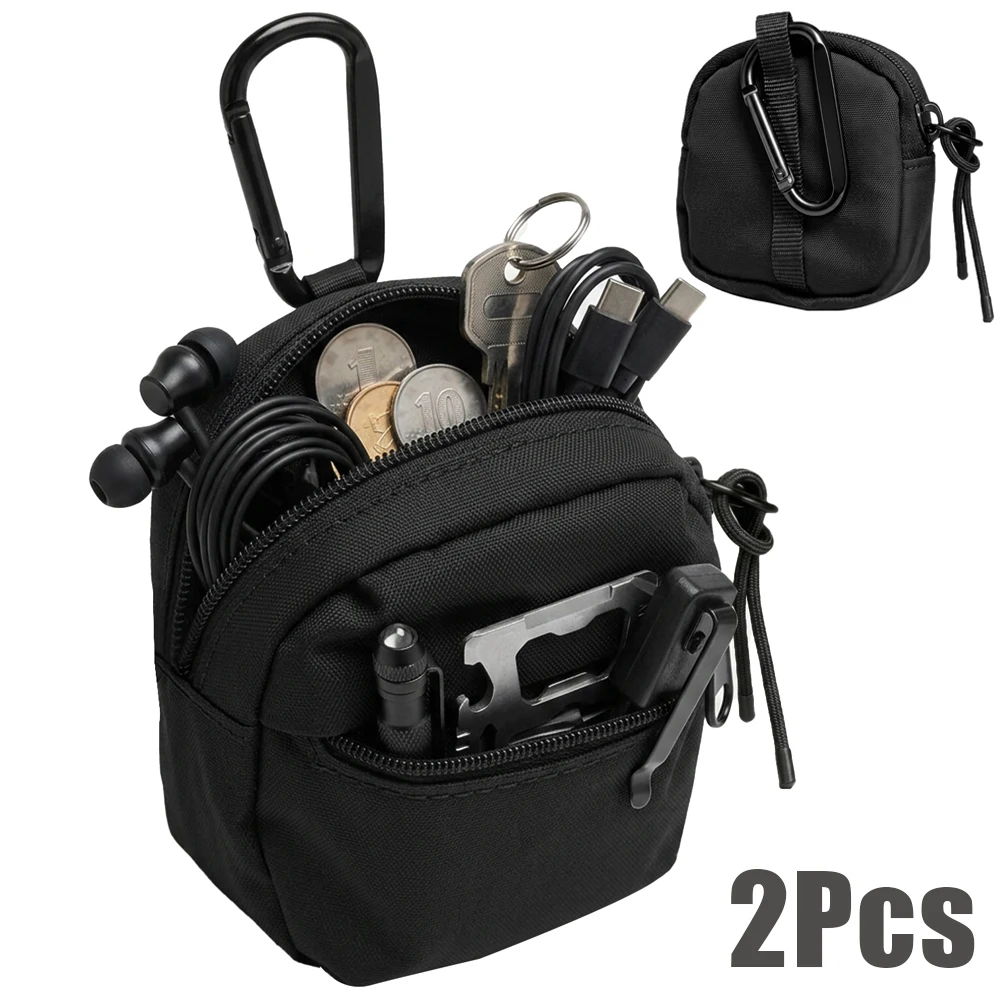 Bolsa táctica EDC con mosquetón, monedero y tarjetero - imagen 4