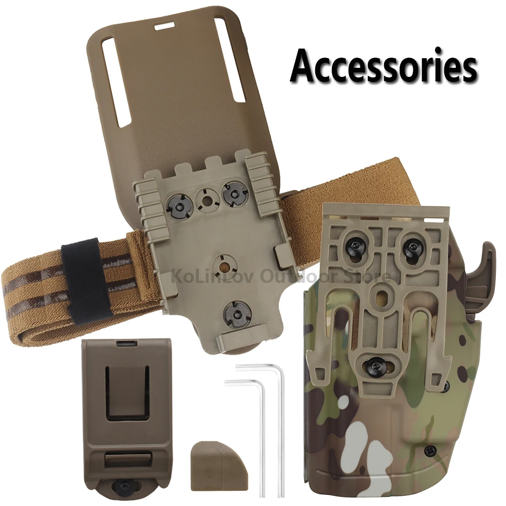 Funda táctica retención rápida – Pierna y cinturón Glock 17/19 Sig P226 - imagen 2