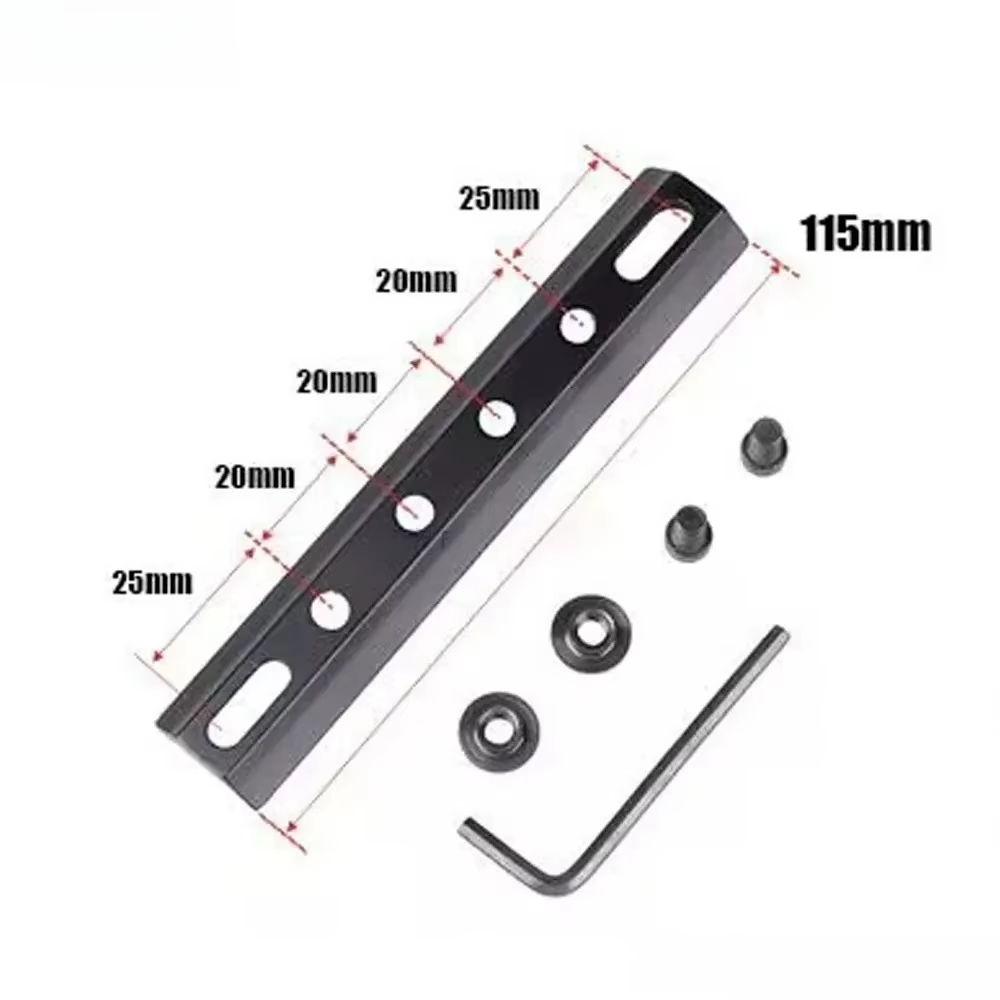 Soporte rail Picatinny M-LOK para linterna táctica aluminio - imagen 2