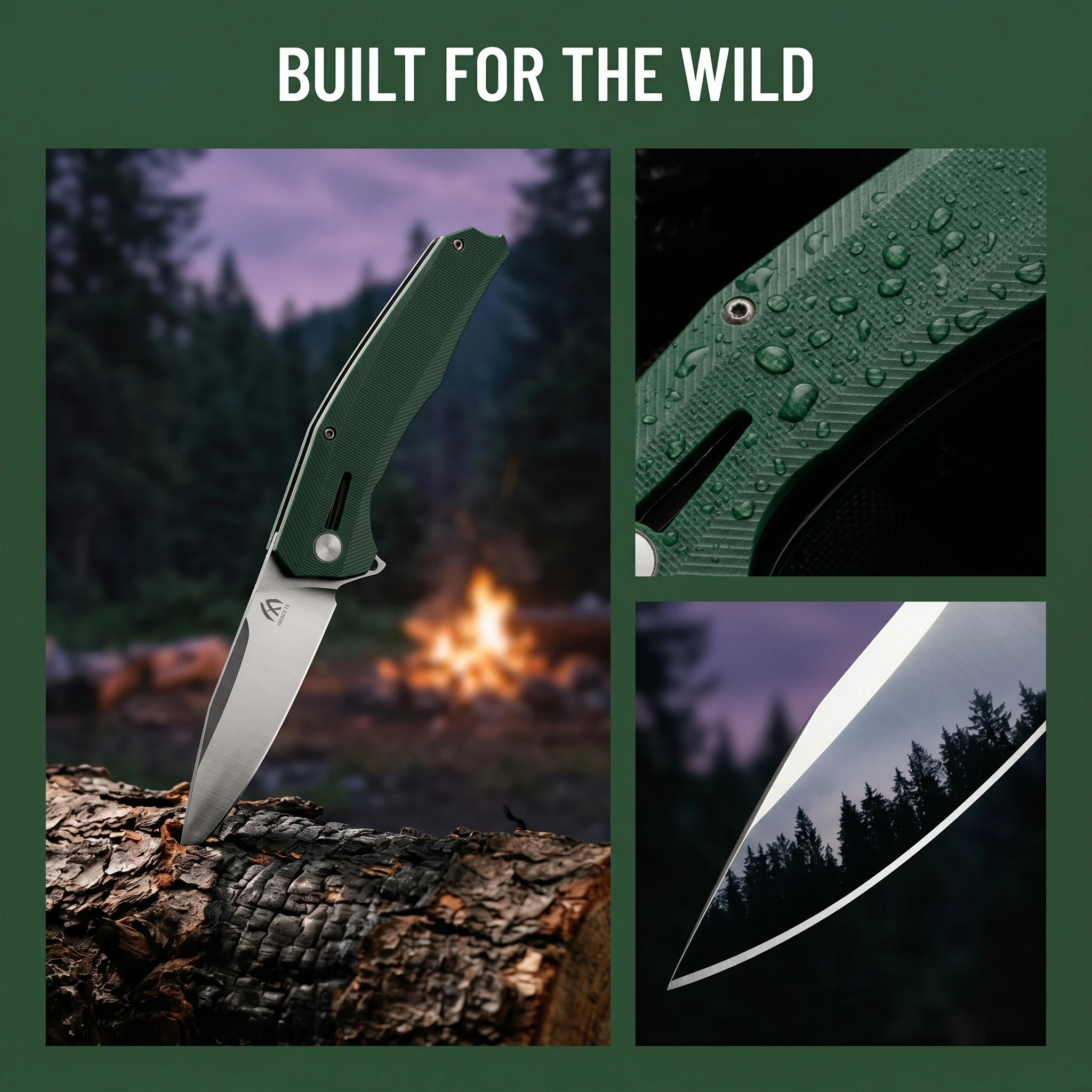 Cuchillo plegable táctico de acero para exterior y regalo hombre - imagen 3