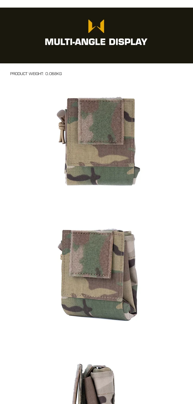 Bolsa táctica en color Coyote Brown montada en cinturón