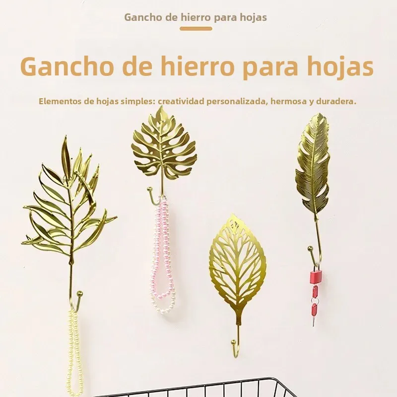 Gancho de pared de hierro forjado para abrigos y llaves