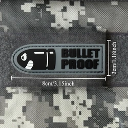 Parche táctico PVC anti-balas insignia velcro MOLLE para mochila