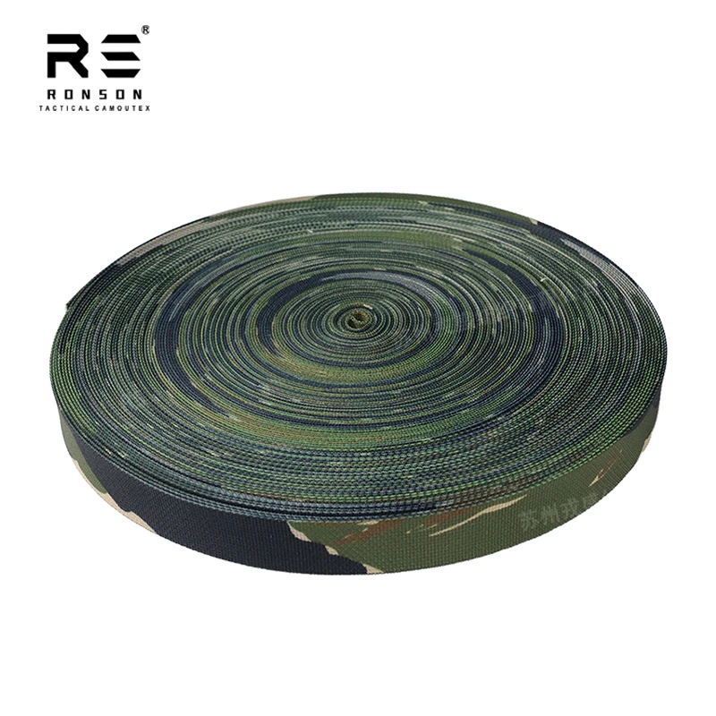Cinta camuflaje táctica de nylon rayas tigre azul-negro para mochila - imagen 3