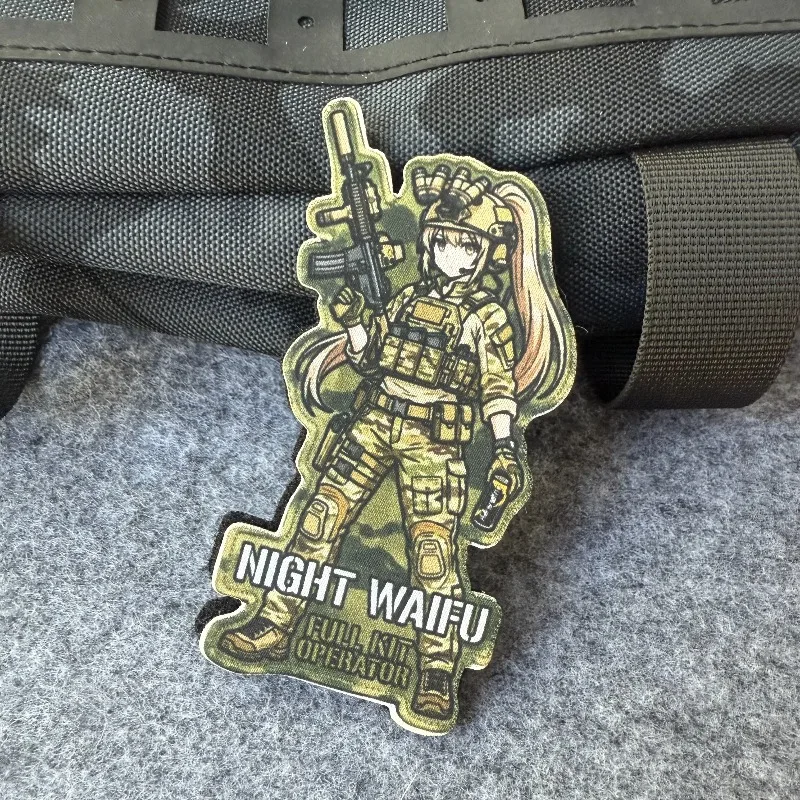 Parche táctico anime camuflaje insignia de velcro gancho y bucle - imagen 3