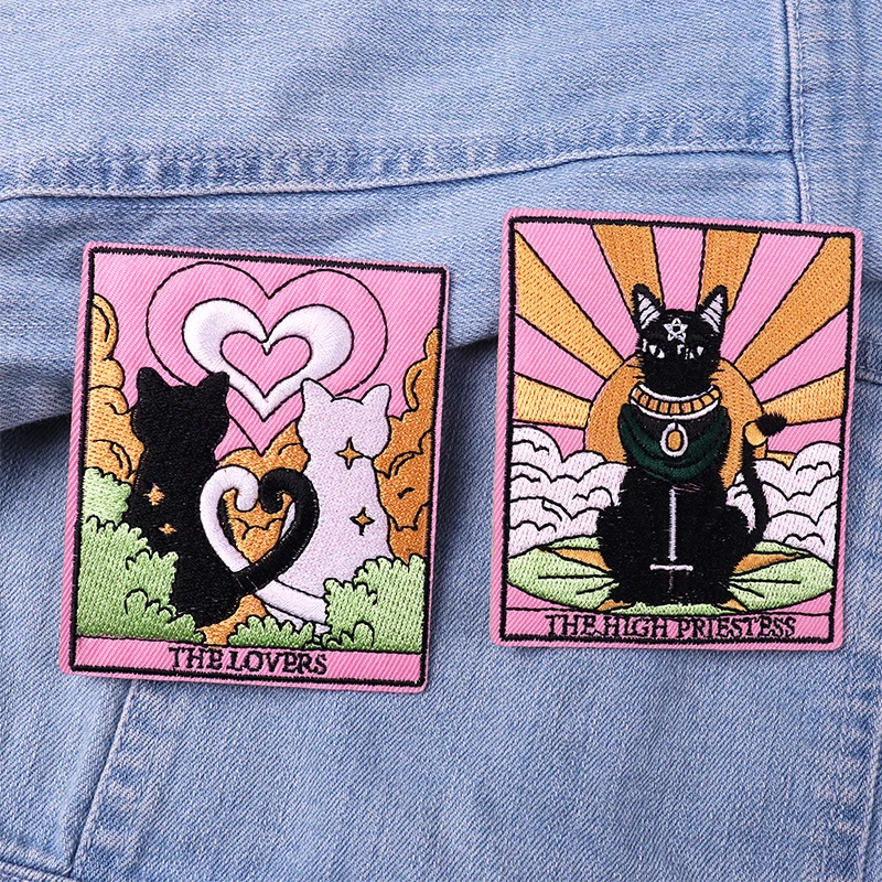 Parche bordado gatito de dibujos termoadhesivo para coser o planchar - imagen 3