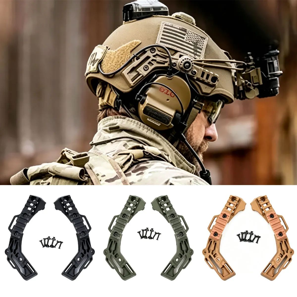 Wendy 3.0 Adaptador Picatinny para casco táctico - imagen 2
