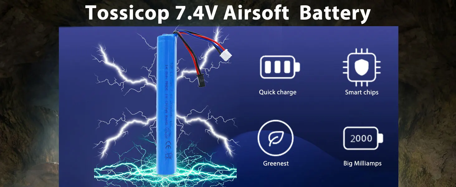 Batería LiPo 7,4V 2000mAh con cargador