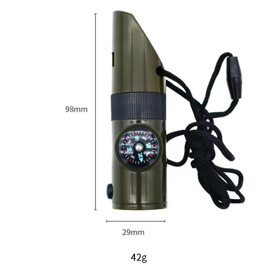 Silbato táctico de supervivencia con brújula y linterna integradas - imagen 3