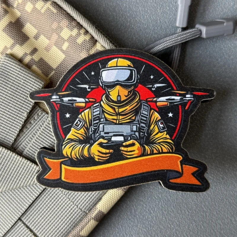 Parche táctico FPV operador con velcro gancho y bucle - imagen 4