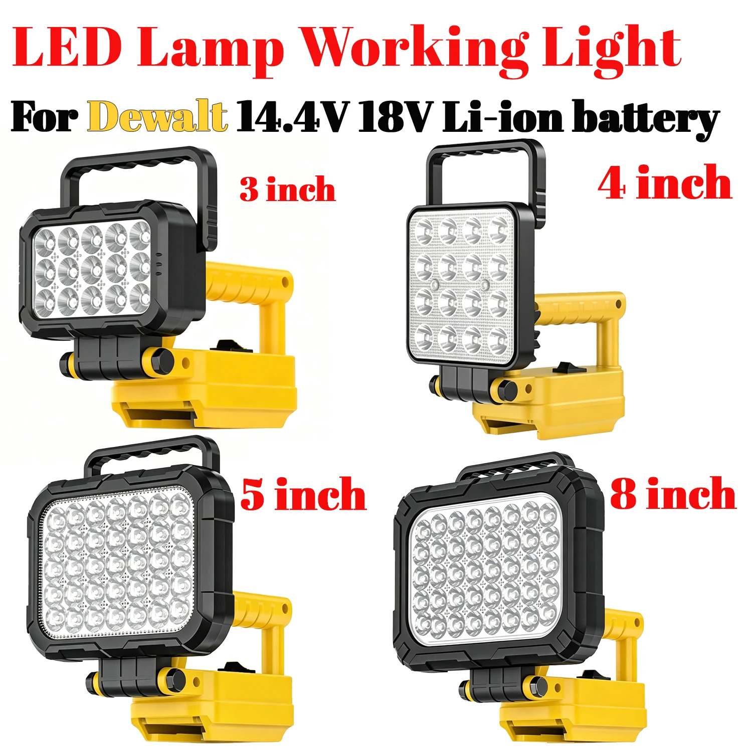 DeWalt Luz de trabajo LED USB, ángulo ajustable, sin batería - imagen 5