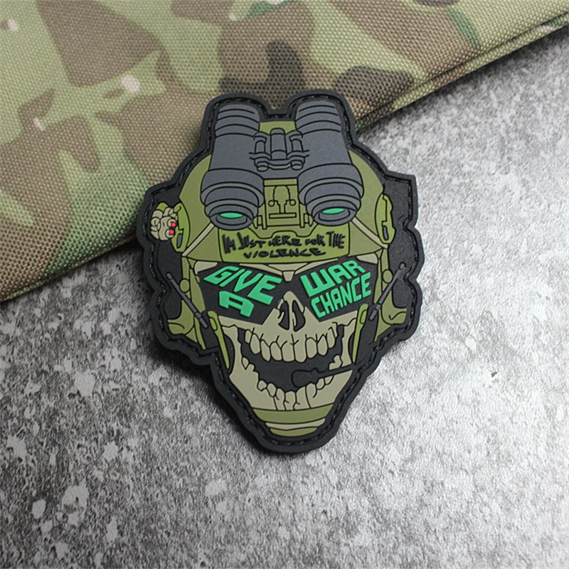 Parche PVC esqueleto táctico militar – Adhesivo para chaqueta o mochila