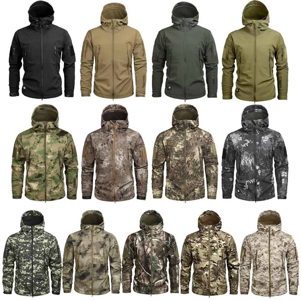 Chaqueta Forro Polar Camuflada Táctica Cortavientos para Hombre - imagen 4