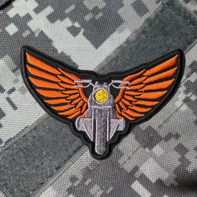 Parche bordado táctico motocicleta – Insignia velcro para ropa y mochila - imagen 5