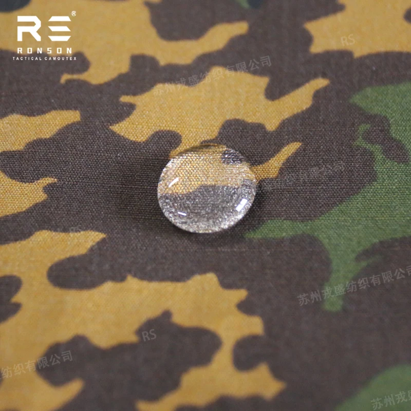 Tela camuflaje ripstop de nailon y algodón estampada para uniformes