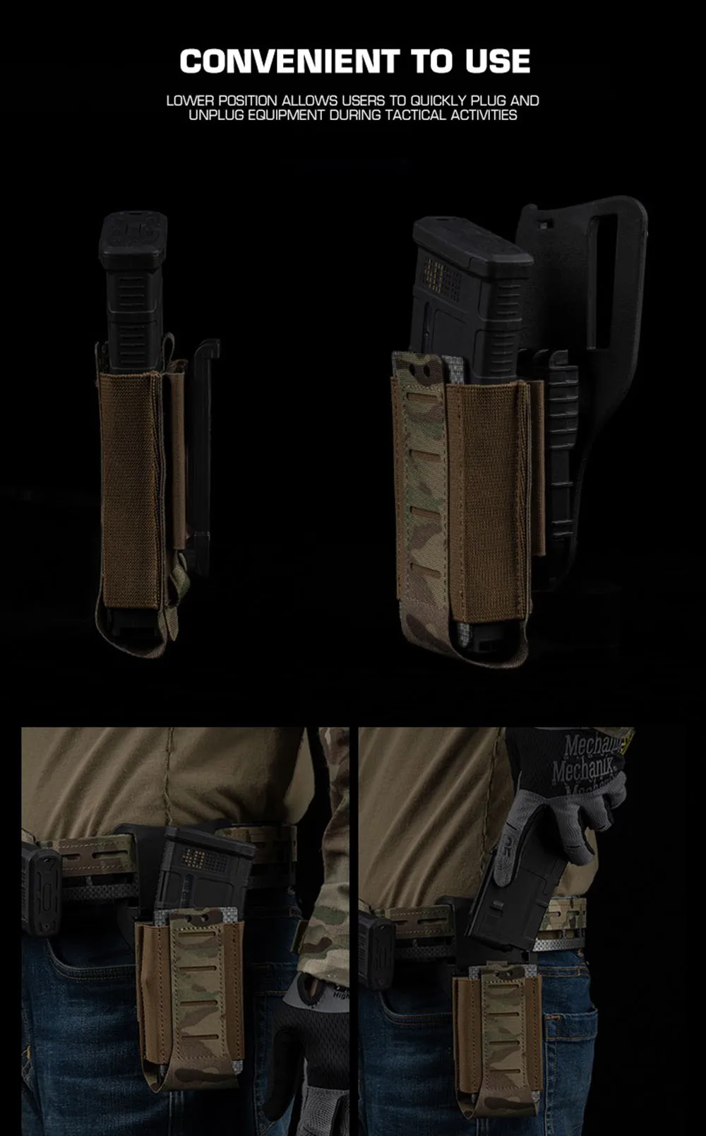 Accesorio táctico QLS MOLLE de inserción rápida, corte láser caza CS - imagen 5