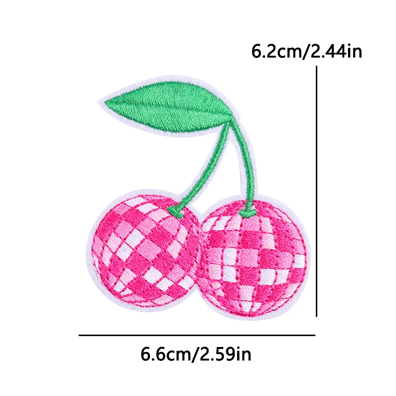 Parche bordado rosa retro de dibujos animados para chaqueta y bolso - imagen 5