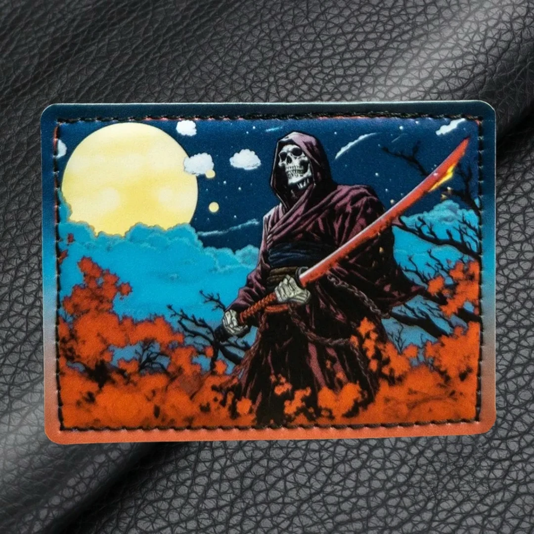 Parche táctico Reaper calavera – Insignia con velcro PU - imagen 4
