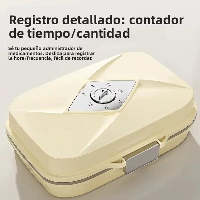 Pastillero portátil a prueba de humedad con compartimentos - imagen 3