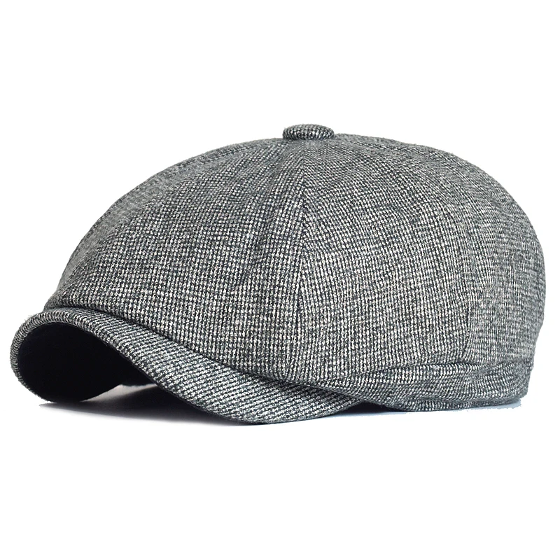 Gorro detective octogonal suave y cálido retro para hombre - imagen 4