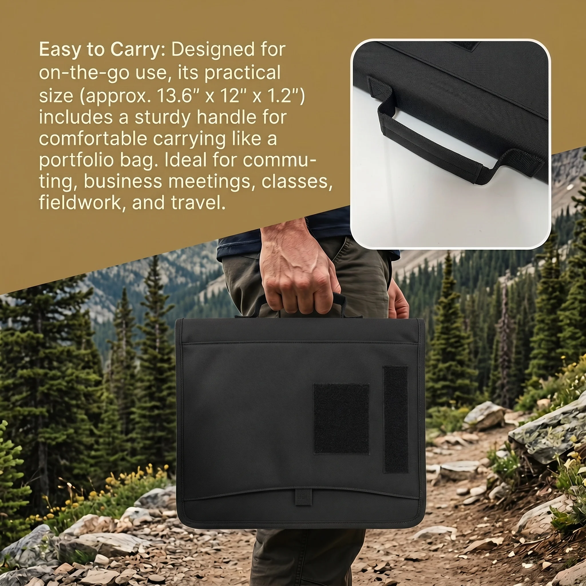 Organizador táctico A4 con anillas y cremallera – Funda MOLLE - imagen 5