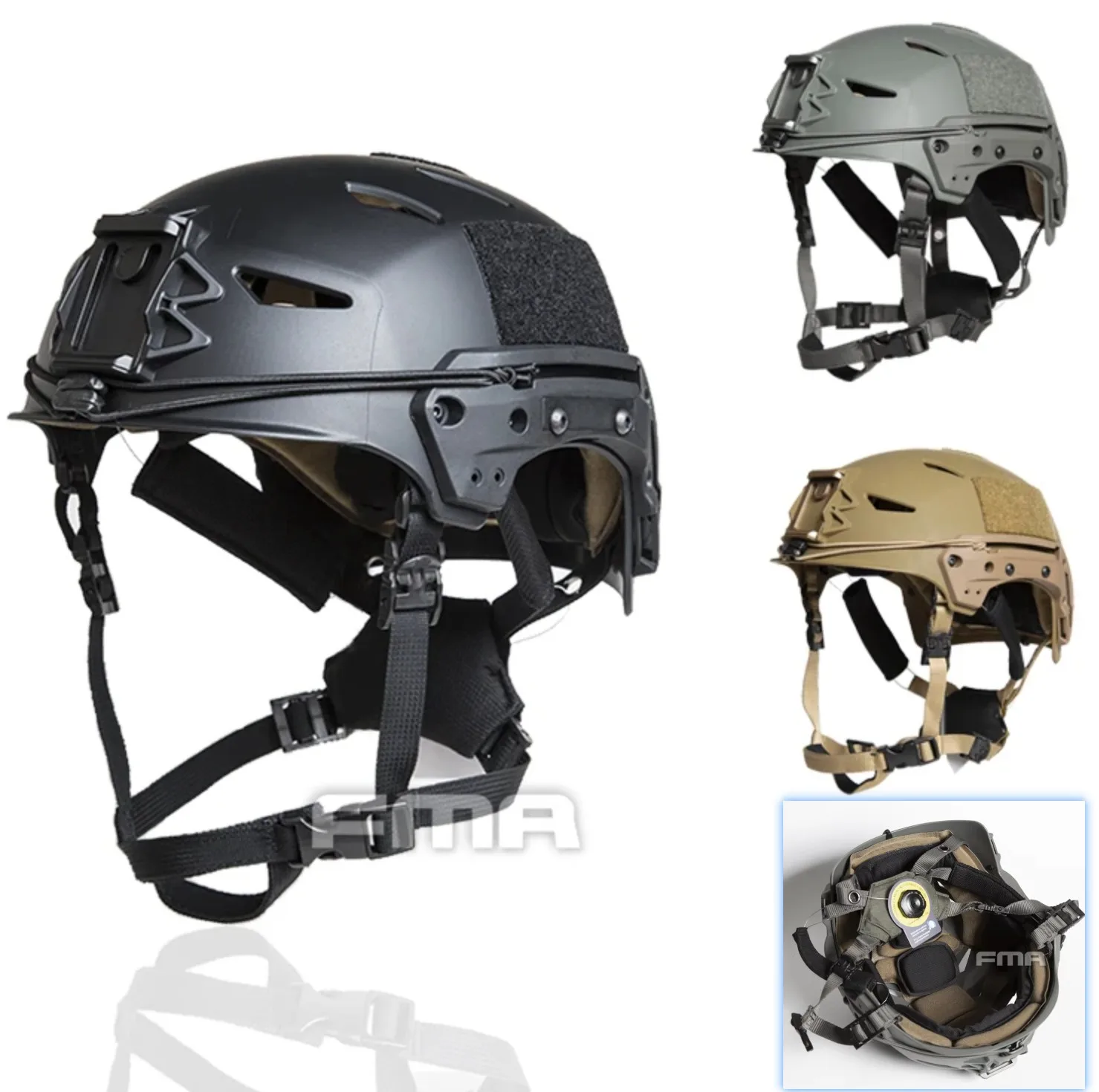 FMA TB1044 Casco táctico EX Sport con micrófono FTP BUMP Airsoft - imagen 5