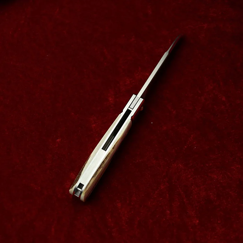 LEMIFSHE NEW Cuchillo EDC M390 mango acero asta de ciervo - imagen 4