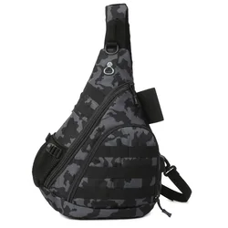Bolsa de pecho táctica camuflaje MOLLE para pesca, escalada y camping