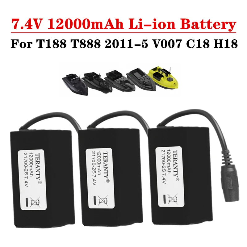Batería 7,4V 12000mAh RC pesca – Repuesto