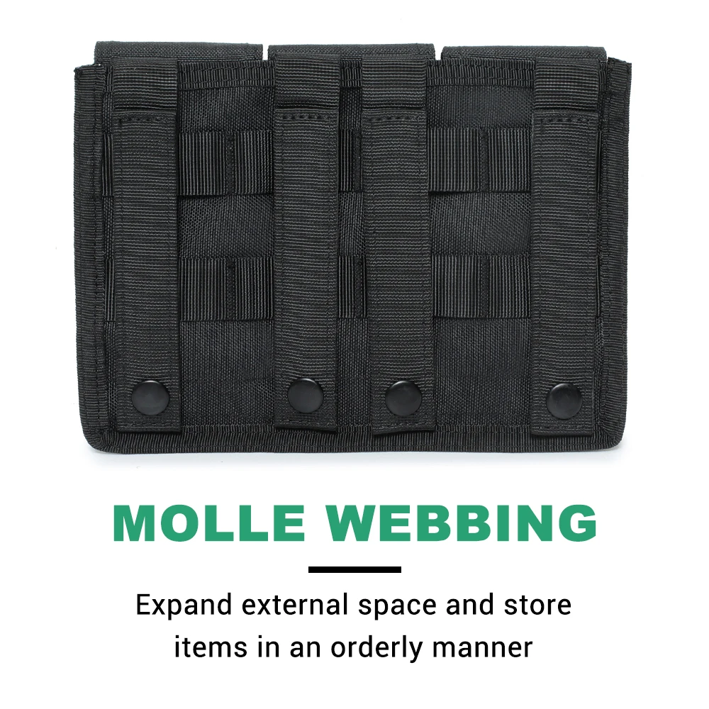 Bolsa porta cargadores táctica MOLLE impermeable con solapa de velcro - imagen 5