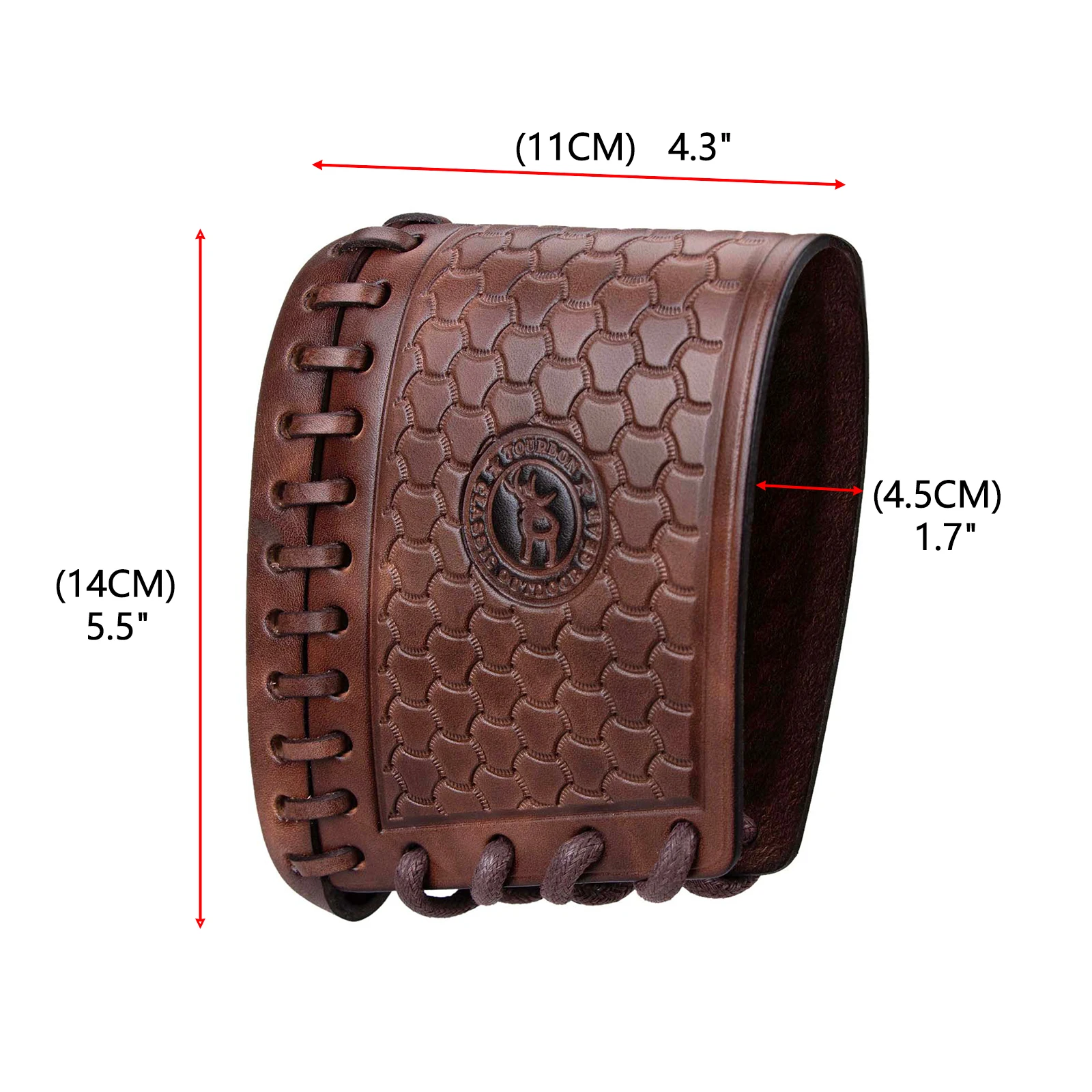 Tourbon Protector de culata de cuero para caza, deslizable ajustable - imagen 3
