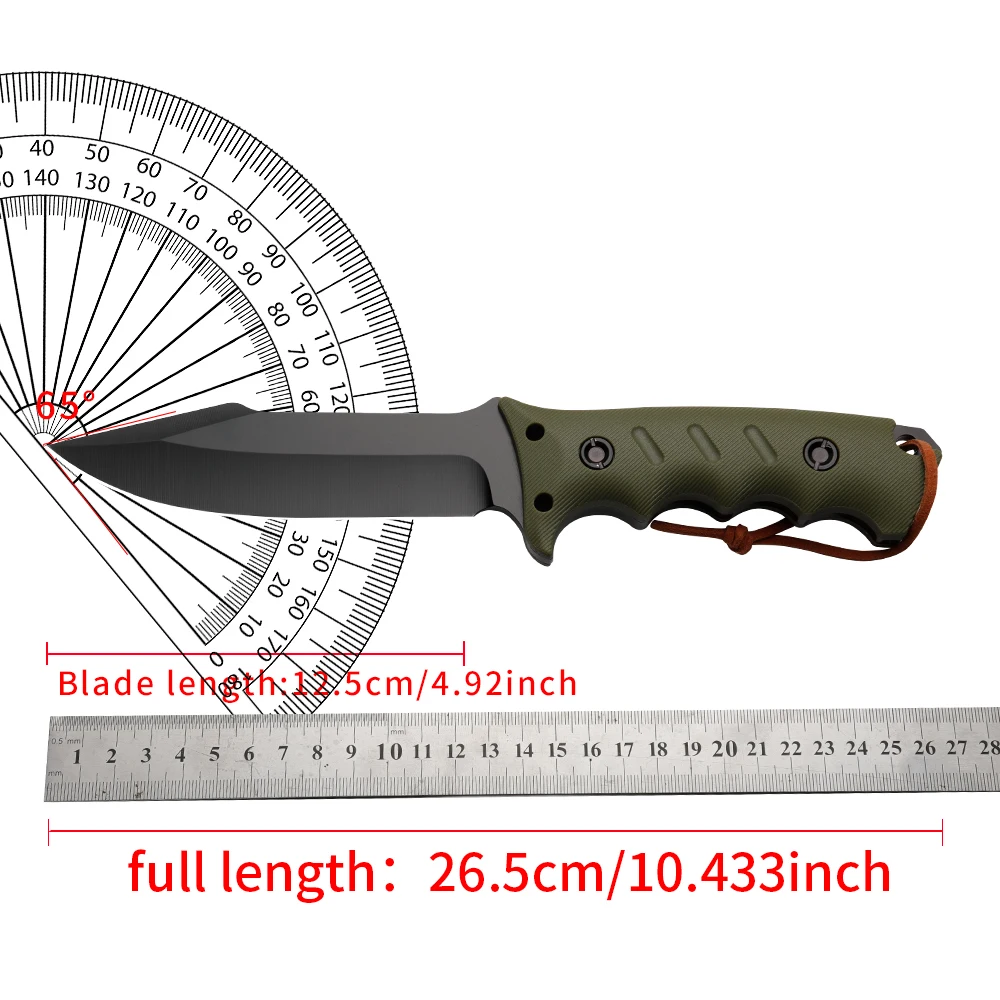 Cuchillo táctico multifunción con mango G10 y funda - imagen 3