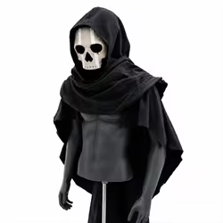 Máscara Parca Oscura Halloween con Capa - Disfraz Gótico Cod 19