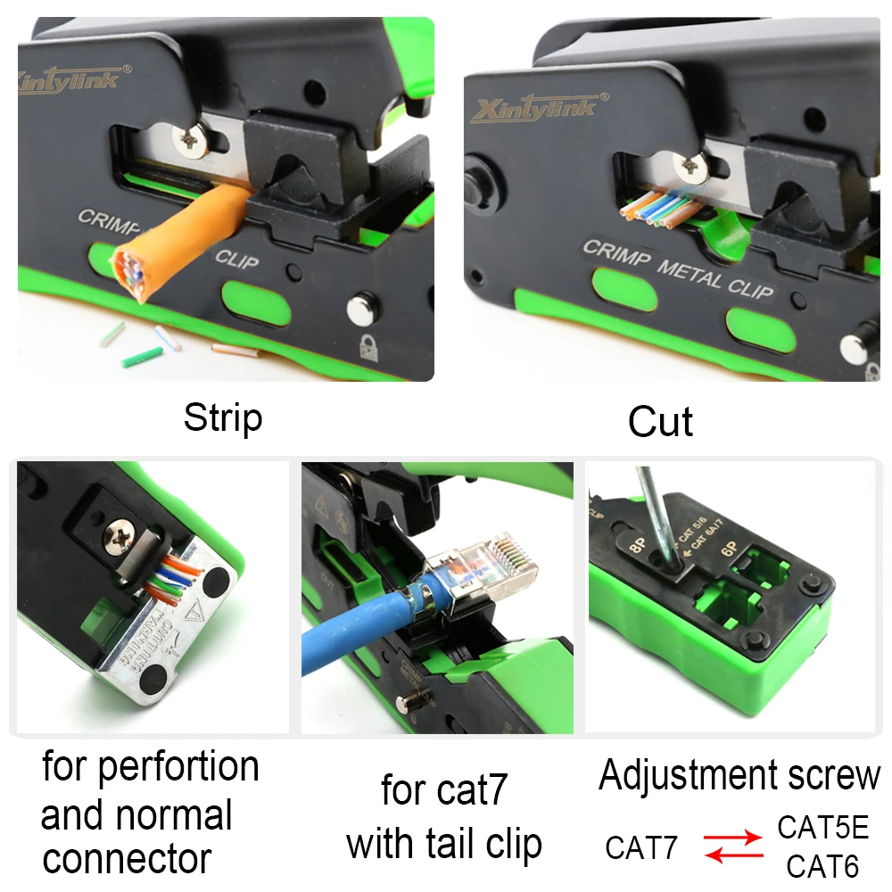 Crimpadora RJ45 profesional CAT6A, alicates prensado y corte - imagen 5