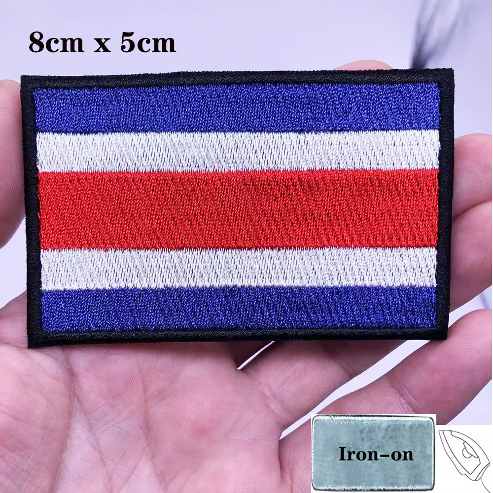 Parche bordado Costa Rica – Brazalete táctico velcro planchar - imagen 3