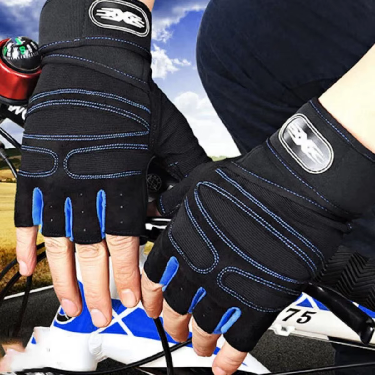 Guantes tácticos con soporte de muñeca para pesas y ciclismo - imagen 4