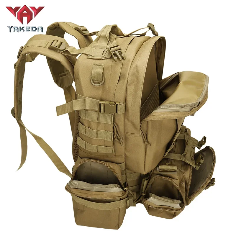 YAKEDA mochila táctica MOLLE de lona para senderismo y entrenamiento - imagen 2