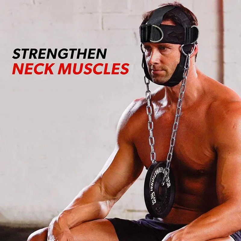 Arnés de cuello de cadena de acero ajustable para crossfit