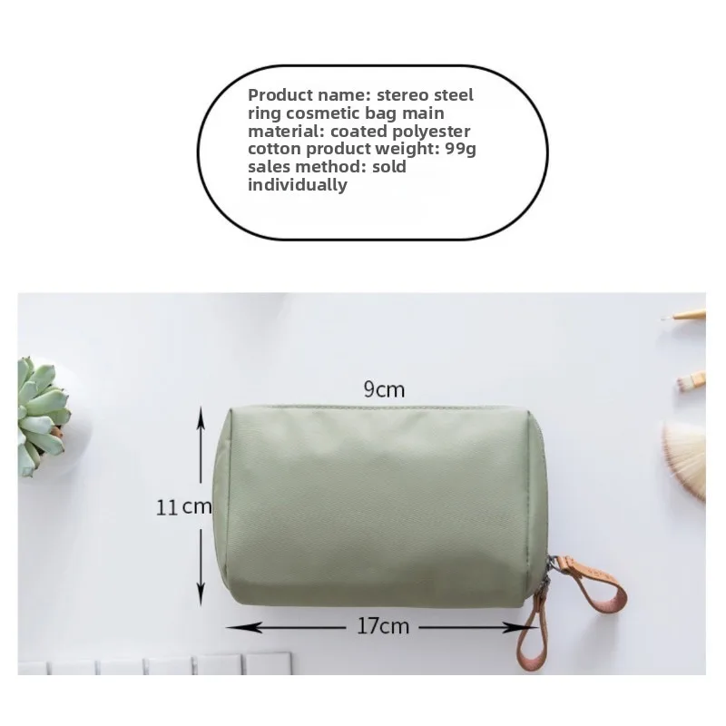 Bolsa de cosméticos tipo mini clutch con motivo de lápiz labial