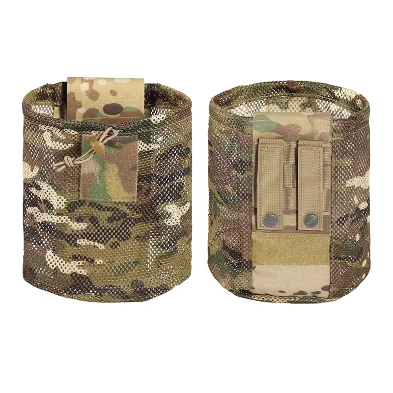 Bolsa táctica de malla plegable con cordón ajustable portátil - imagen 3