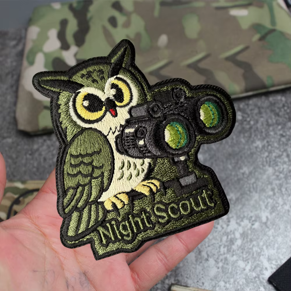 Night Scout parche táctico moral bordado con humor gancho y bucle - imagen 4