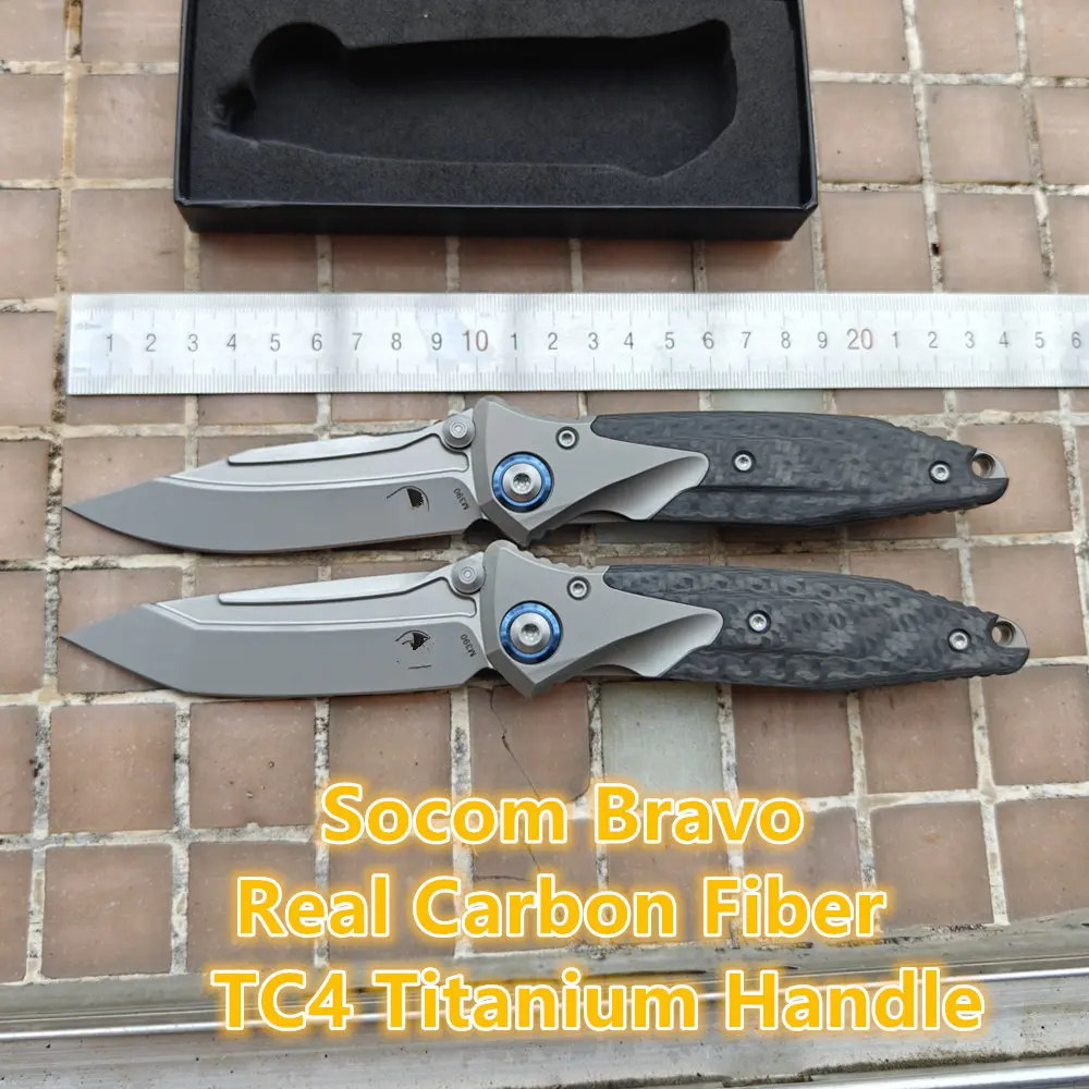Navaja Plegable SOCOM Bravo JUFULE - Titanio y Fibra de Carbono - imagen 4